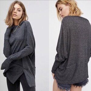Free People We The‎ Free Dark Grey Londontown Thermal Top